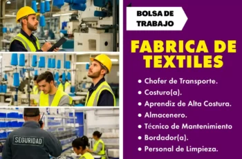 Trabajo en Fábrica Textil en Lima